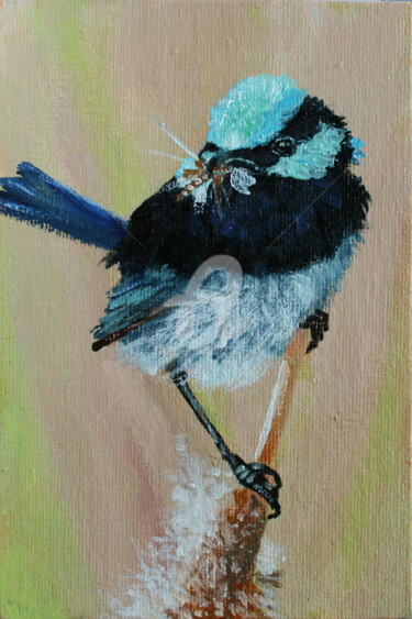Painting titled "BIRD" by Svetlana Samovarova (SA.LANA), Original Artwork, Oil