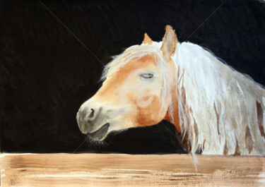 Painting titled "HORSE IX" by Svetlana Samovarova (SA.LANA), Original Artwork, Watercolor