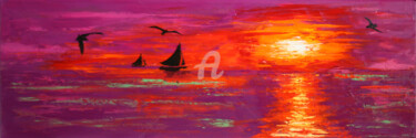 Pittura intitolato "SUNSET III" da Svetlana Samovarova (SA.LANA), Opera d'arte originale, Olio