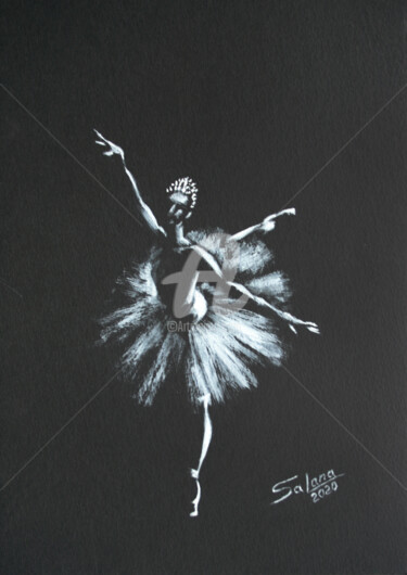 图画 标题为“BALLET DANCER I” 由Svetlana Samovarova (SA.LANA), 原创艺术品, 墨