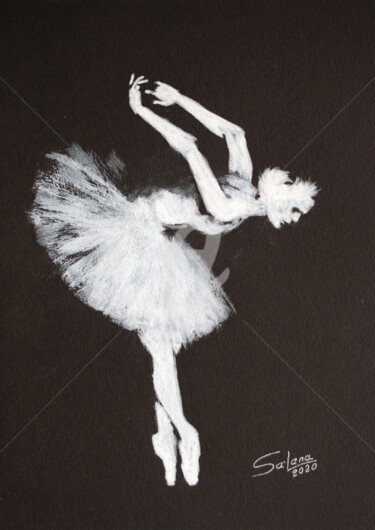 Dibujo titulada "BALLET DANCER II" por Svetlana Samovarova (SA.LANA), Obra de arte original, Tinta