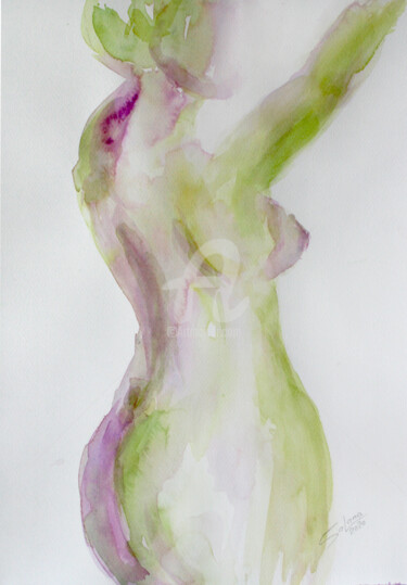 Painting titled "GRACE III" by Svetlana Samovarova (SA.LANA), Original Artwork, Watercolor