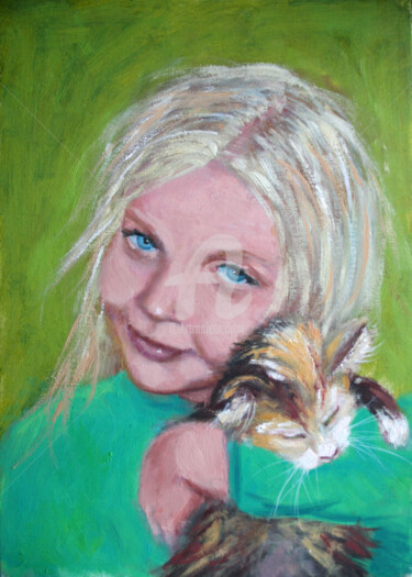 Painting titled "FRIENDS" by Svetlana Samovarova (SA.LANA), Original Artwork, Oil