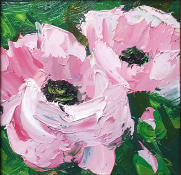 Peinture intitulée "PINK POPPY II...  F…" par Svetlana Samovarova (SA.LANA), Œuvre d'art originale, Huile