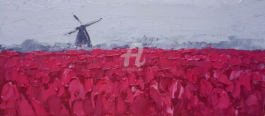 Ζωγραφική με τίτλο "TULIP FIELDS I... 3…" από Svetlana Samovarova (SA.LANA), Αυθεντικά έργα τέχνης, Λάδι