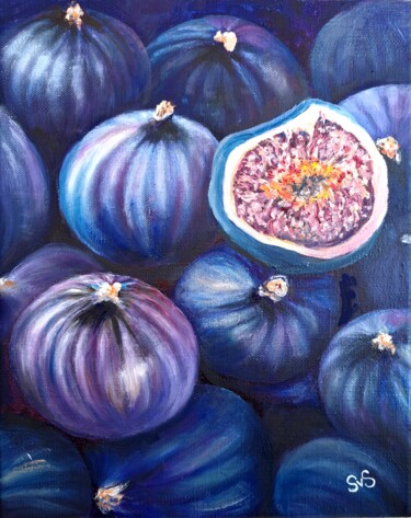 Painting titled "Figs." by Svetlana Samsonova, Original Artwork, Oil