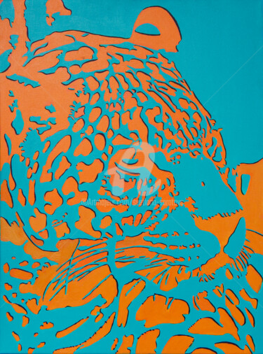 Pintura titulada "Leopard" por Svetlana Saratova, Obra de arte original, Acrílico