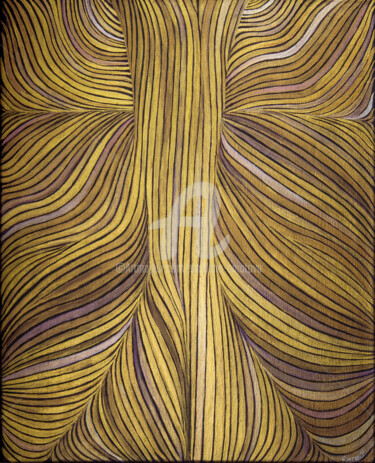 Malerei mit dem Titel "Gold lions" von Svetlana Saratova, Original-Kunstwerk, Acryl