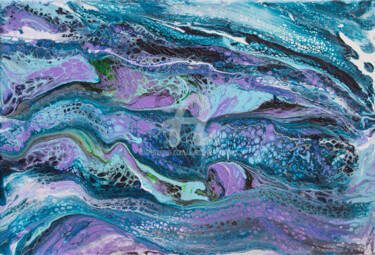 Painting titled "Sea element Painting" by Svetlana Saratova, Original Artwork, Acrylic