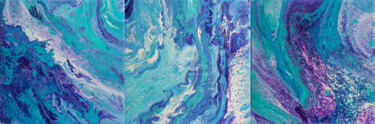 Peinture intitulée "Turquoise Lilac. Tr…" par Svetlana Saratova, Œuvre d'art originale, Acrylique
