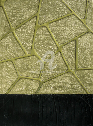 Peinture intitulée "Golden Web" par Svetlana Saratova, Œuvre d'art originale, Acrylique