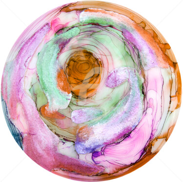 Картина под названием "Rose of Wind. Abstr…" - Svetlana Saratova, Подлинное произведение искусства, Чернила