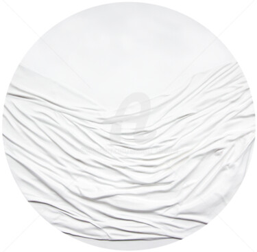 Картина под названием "3D white folds" - Svetlana Saratova, Подлинное произведение искусства, Гипс