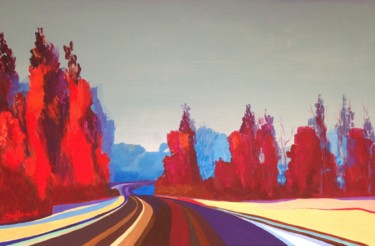 Painting titled "Nerza-Nirza road" by Svetlana Savicka, Original Artwork, Acrylic
