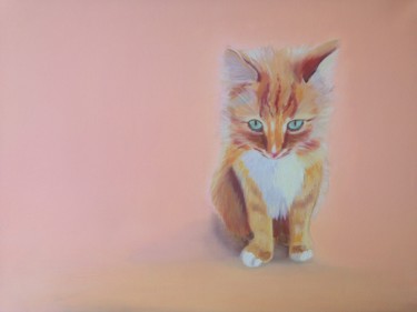 Painting titled "Eiro cat" by Svetlana Savicka, Original Artwork, Oil