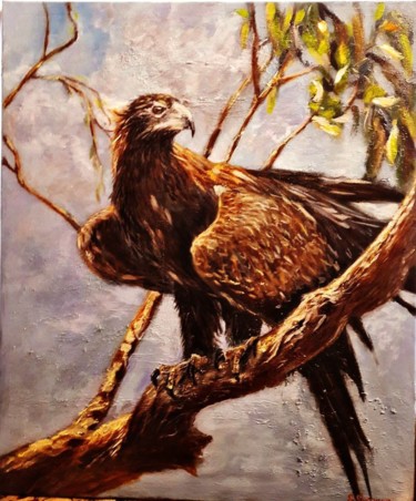 Painting titled "Орёл(Eagle)" by Svitlana Serrano, Original Artwork, Oil