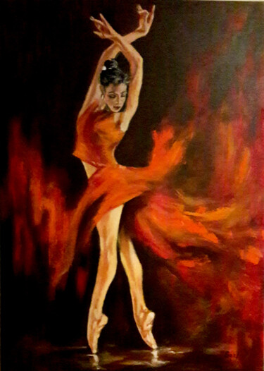 Painting titled "Танец" by Svitlana Serrano, Original Artwork, Oil