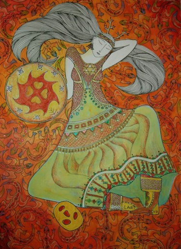 Gravures & estampes intitulée "The dancing of sham…" par Svetlana Sokol, Œuvre d'art originale, Impression numérique