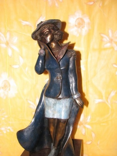 Painting titled "The blue lady" by Svetlana Sokol, Original Artwork