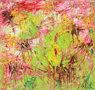 Malerei mit dem Titel "SUMMER MEADOW" von Svetlana Sokolova, Original-Kunstwerk, Öl