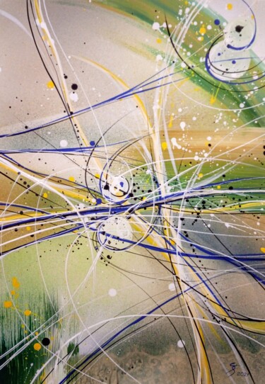 Painting titled "INTERCONNECTION ON…" by Svetlana Sokolova, Original Artwork, Acrylic
