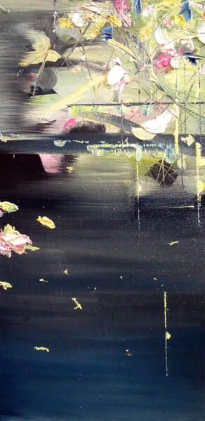 Malerei mit dem Titel "ON THE POND" von Svetlana Sokolova, Original-Kunstwerk, Öl