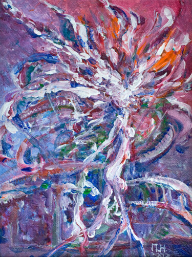 Painting titled "RUNNING THROUGH THE…" by Svetlana Sokolova, Original Artwork, Acrylic