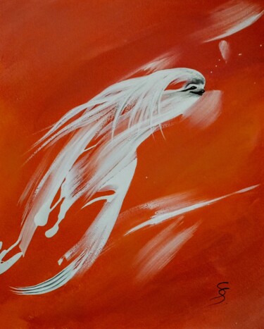 Peinture intitulée "SWIFT LEAP OF A WHI…" par Svetlana Sokolova, Œuvre d'art originale, Acrylique