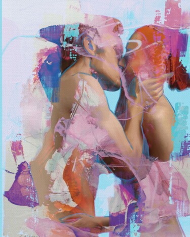 Картина под названием "Stilllove" - Svetlana Stern, Подлинное произведение искусства, Масло