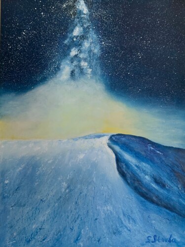 Картина под названием "Сяйво зірок" - Svetlana Stovba, Подлинное произведение искусства, Масло