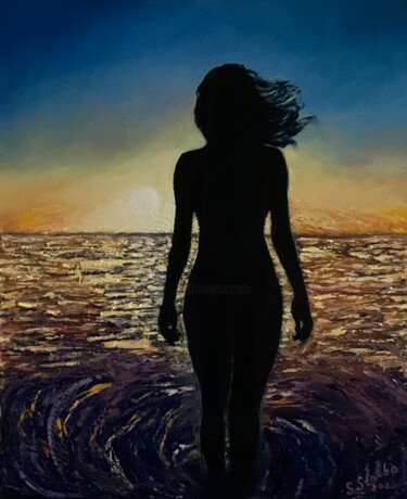 Peinture intitulée "Radiance of Waves" par Svetlana Stovba, Œuvre d'art originale, Huile