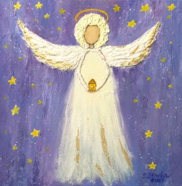 Peinture intitulée "Guardian Angel of t…" par Svetlana Stovba, Œuvre d'art originale, Acrylique