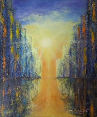 Pittura intitolato "Sun Ray" da Svetlana Stovba, Opera d'arte originale, Acrilico