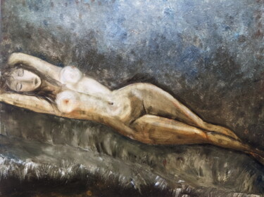 Картина под названием "Спящая" - Svetlana Studenikina, Подлинное произведение искусства, Масло Установлен на Деревянная рама…
