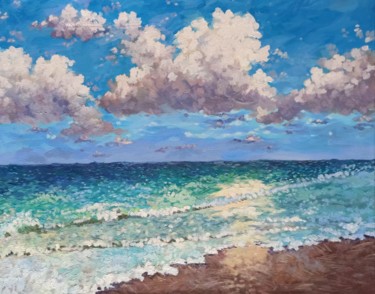Картина под названием "Sea" - Svetlana Stukalova, Подлинное произведение искусства, Масло