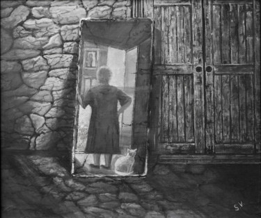 Картина под названием "ЗЕРКАЛО" - Светлана Вахнина-Друцкая, Подлинное произведение искусства, Масло