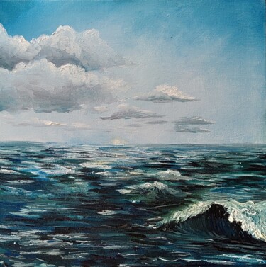 Painting titled "Black Sea" by Svetlana Viter, Original Artwork, Oil
