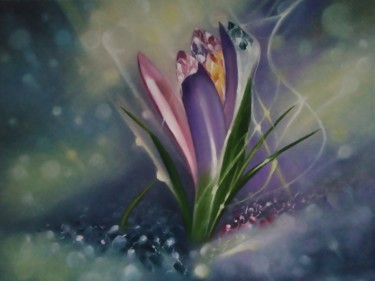 Malerei mit dem Titel "Весна" von Svetlana Zakanach, Original-Kunstwerk, Öl