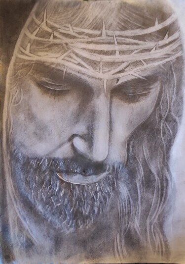Disegno intitolato "Иисус" da Svetlana Zakanach, Opera d'arte originale, Matita