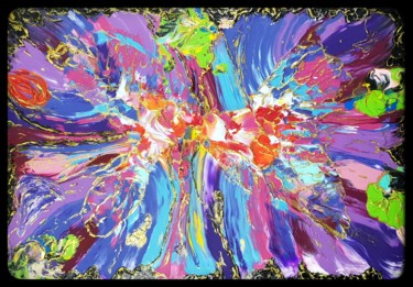 Картина под названием "Крылья бабочки под…" - Svetlana Sklyar, Подлинное произведение искусства, Акрил