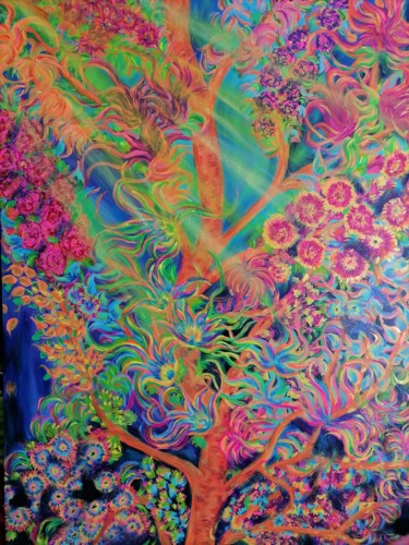 Картина под названием "Дерево Жизни" - Svetlana Sklyar, Подлинное произведение искусства, Масло