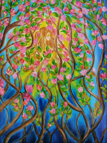 Картина под названием "Несущая Свет" - Svetlana Sklyar, Подлинное произведение искусства, Масло Установлен на Деревянная рам…
