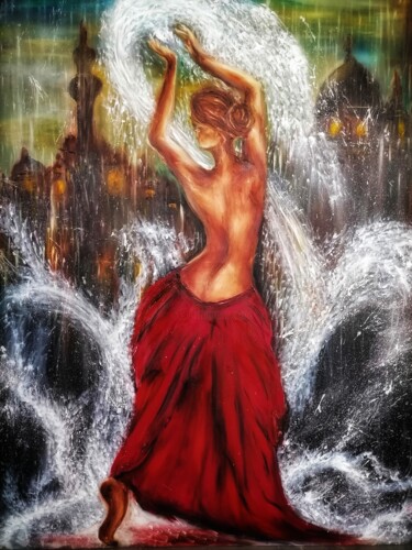 Картина под названием "Женский танец " wom…" - Svetlana Sklyar, Подлинное произведение искусства, Масло