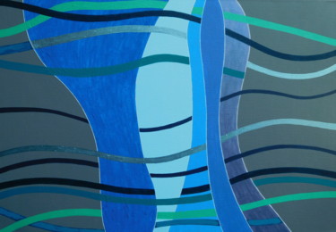 Картина под названием "Waterworld" - Svetlozar Tenov, Подлинное произведение искусства, Акрил Установлен на Деревянная рама…