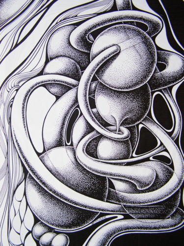 Zeichnungen mit dem Titel "Nightwish" von Svetlozar Tenov, Original-Kunstwerk, Tinte
