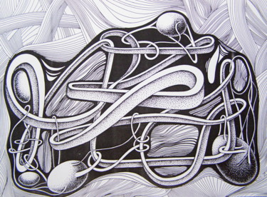 Drawing titled "Movement" by Svetlozar Tenov, Original Artwork, Ink