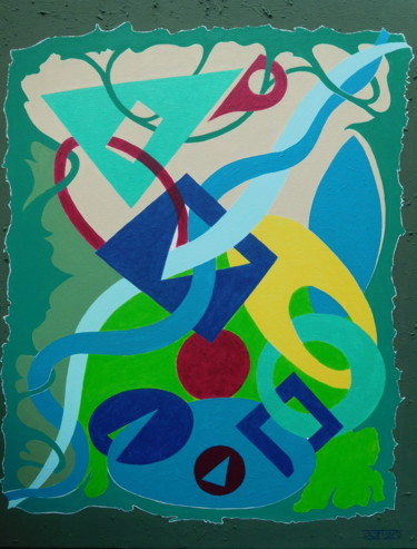 Картина под названием "GAUDI" - Svetlozar Tenov, Подлинное произведение искусства, Акрил Установлен на Деревянная рама для н…