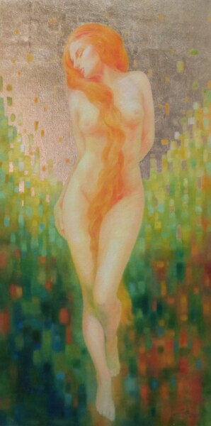 Painting titled "Золотой сон" by Natalia Svetnenko, Original Artwork, Oil