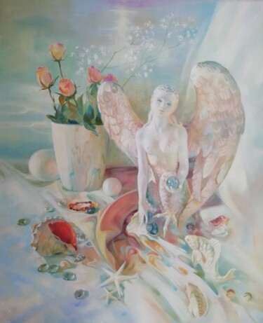 Картина под названием "Алконост" - Наталья Светненко, Подлинное произведение искусства, Масло