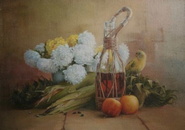 Painting titled "Бабье лето" by Natalia Svetnenko, Original Artwork, Oil